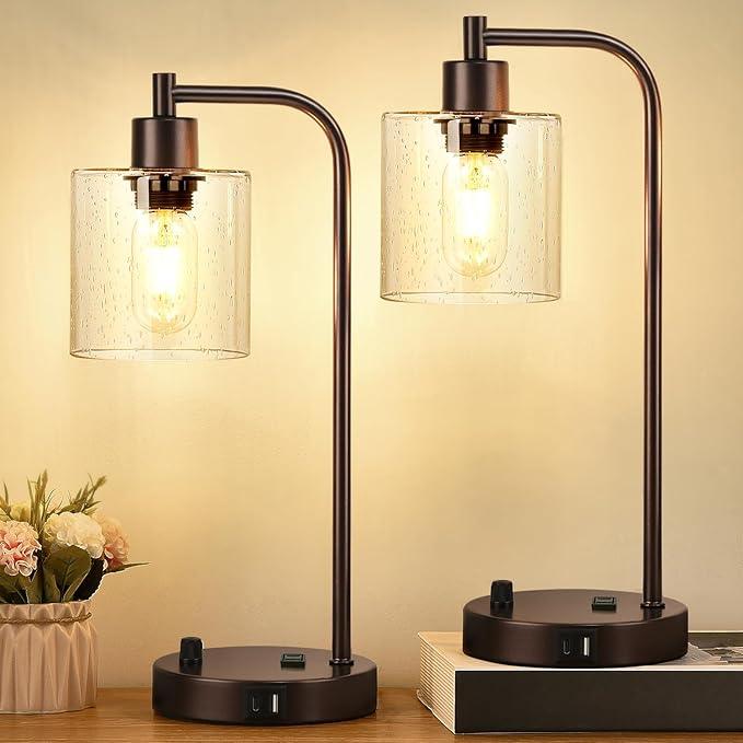 Industriële Tafellampen Set van 2