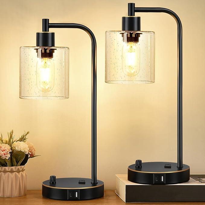 Industriële Tafellampen Set van 2