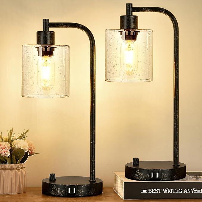 Industriële Tafellampen Set van 2