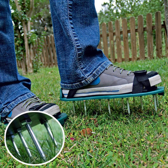 Lawn Aerator Shoes with Spikes | Garden Footwear for Lawn Maintenance