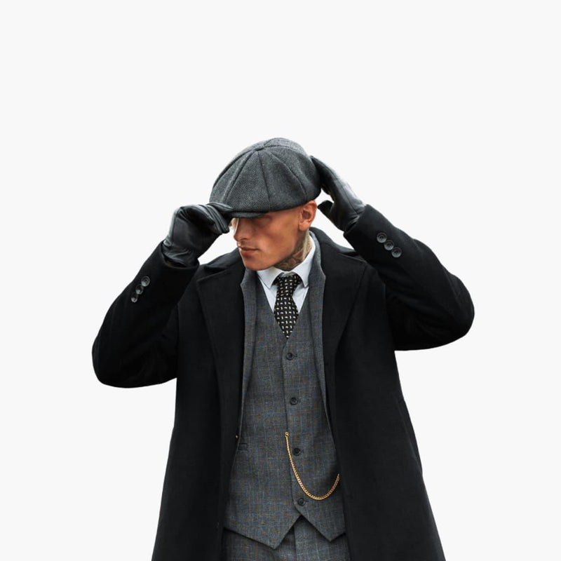 Gants d'hiver noirs pour hommes | Gants de conduite avec poignet chaud