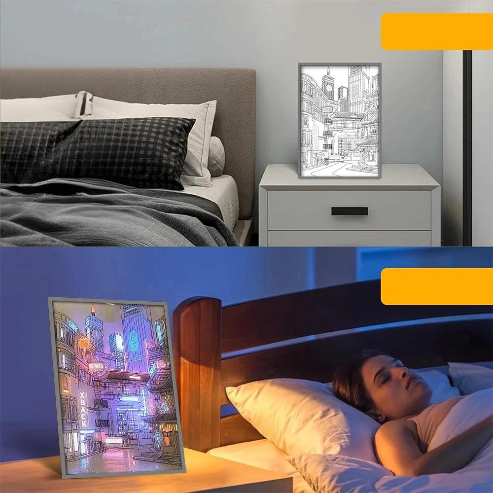 HD Nachtlicht Schilderij