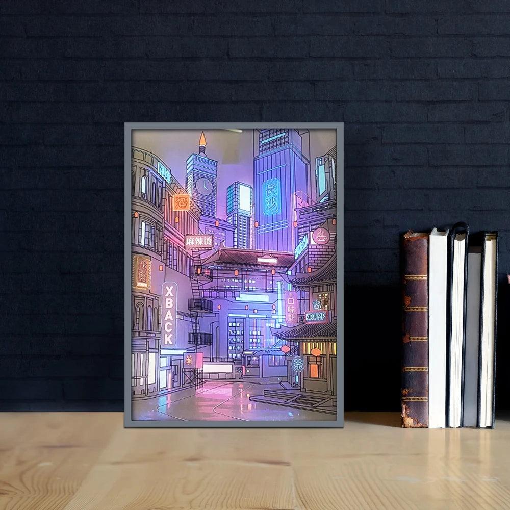 HD Nachtlicht Schilderij
