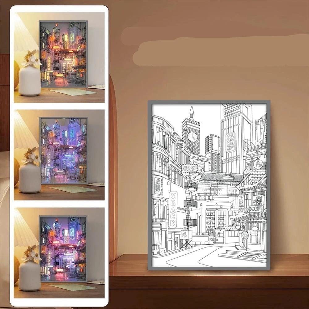 HD Nachtlicht Schilderij