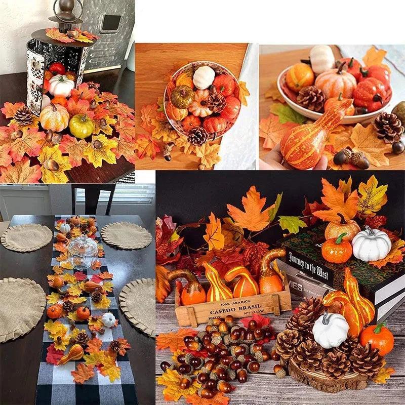 Mini citrouilles dorées & succès de décoration d'automne