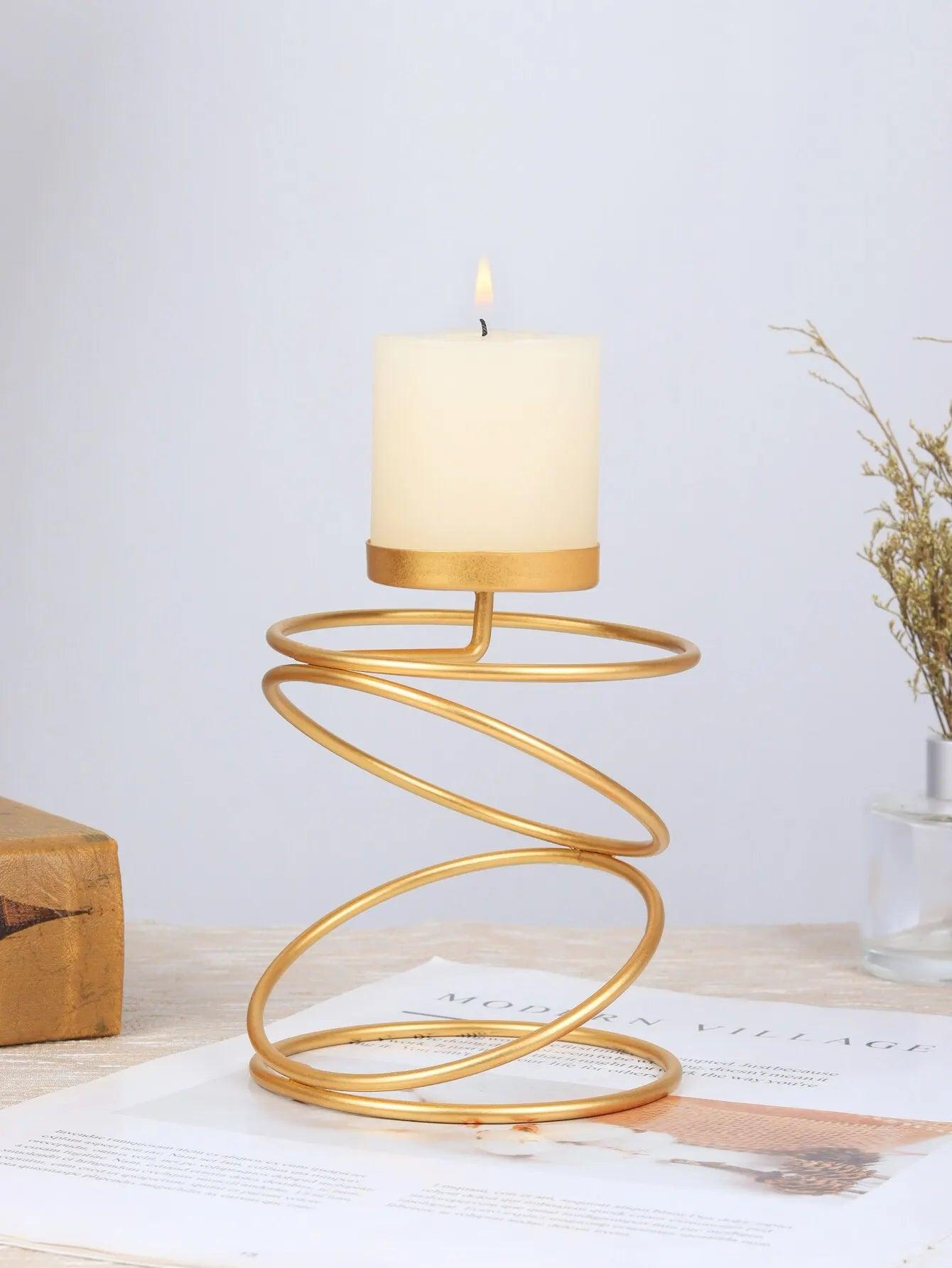 Ins Luxe Stijl Metaal Kandelaren | Eenvoudige Gouden Trouwsdecoratie & Bar Party Accessoires | Woonkamer & Huisdecoratie