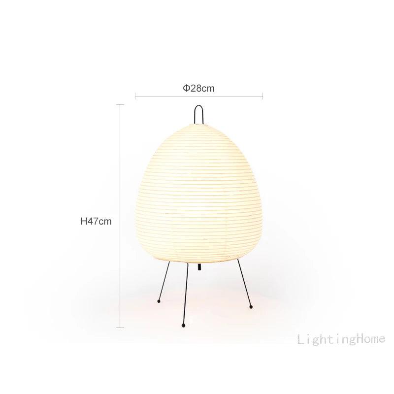 Akari Wabi-Sabi Yong Tafellamp | Japans Ontwerp | Gedrukt Rijstpapier Verlichting voor Slaapkamer & Bureau