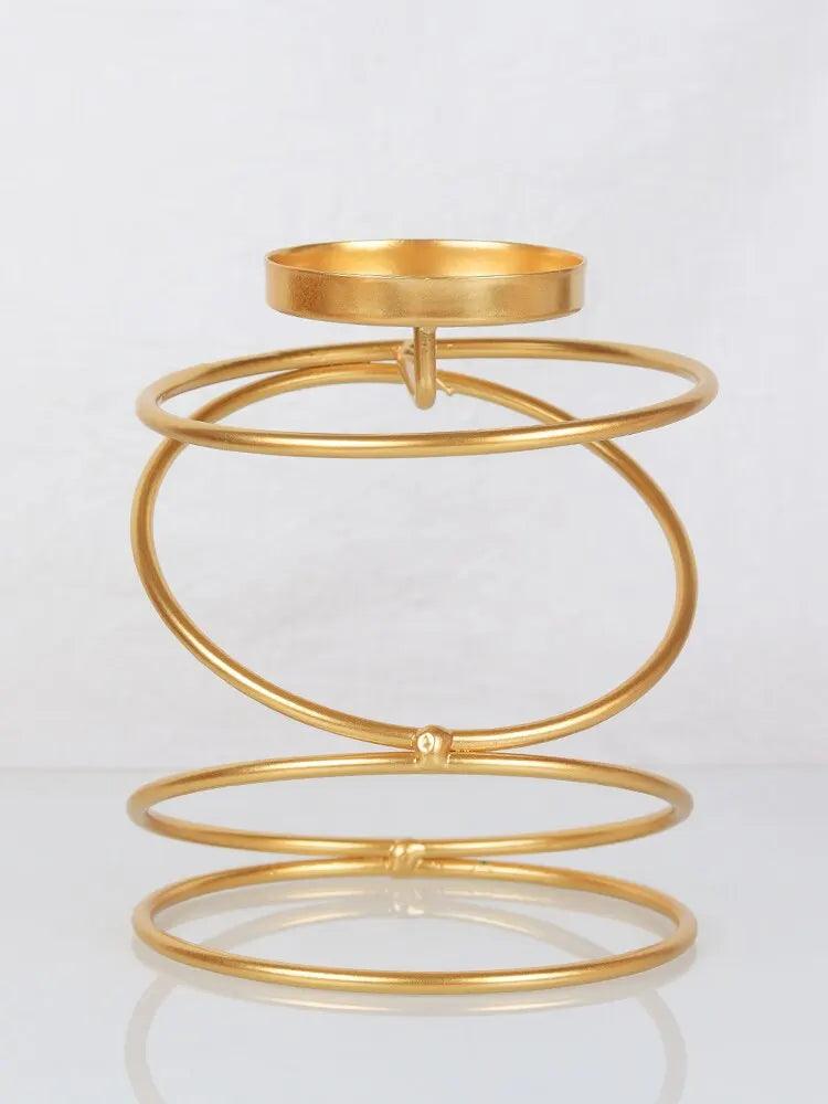 Ins Luxe Stijl Metaal Kandelaren | Eenvoudige Gouden Trouwsdecoratie & Bar Party Accessoires | Woonkamer & Huisdecoratie