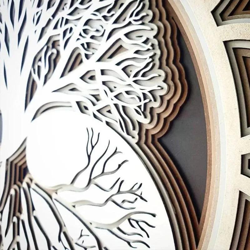 Houten Levensboom Mandala