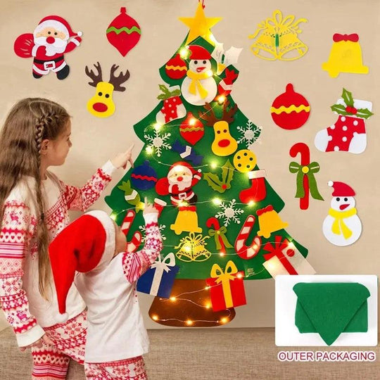 DIY Vilt Kerstboom met Verlichting – Perfecte Feestdecoratie