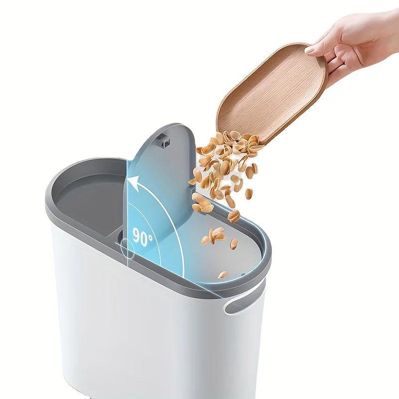 10L Grote Capaciteit Stille Plastic Badkamer Prullenbak | Ruimtebesparend Ontwerp, Creatieve Huishoudelijke Gap Prullenbak