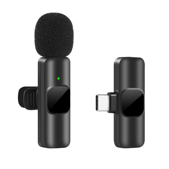 Wireless Lavalier Microphone – Portable Audio and Video Recording – Mini Microphone for iPhone, Android, iPad and More