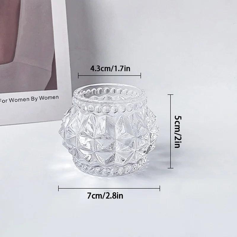 Candelabri per zucca in vetro trasparente - Design rotondo per matrimonio e decorazione della casa