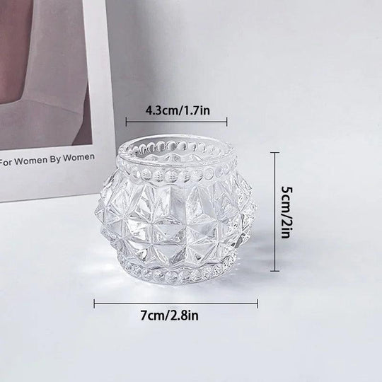 Candelabri per zucca in vetro trasparente - Design rotondo per matrimonio e decorazione della casa