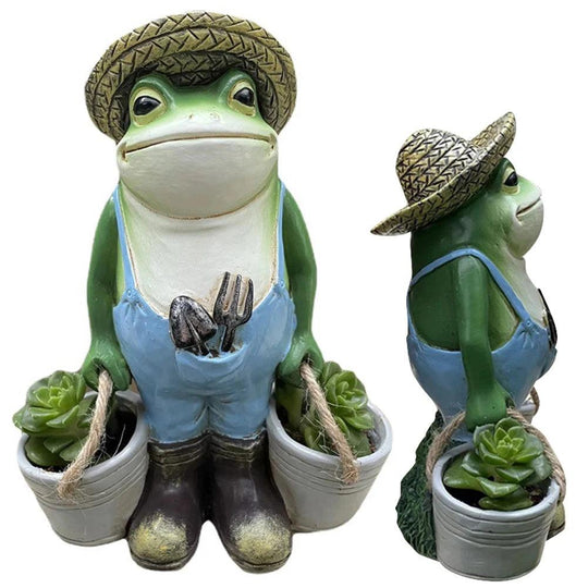 Grappig kikkers tuinbeeld