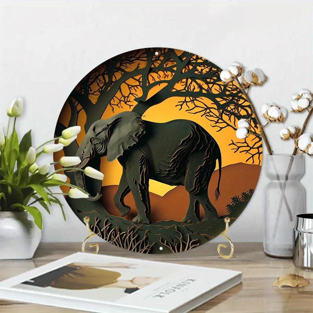 Metalen Olifant Beeldje - Luxe Decoratie