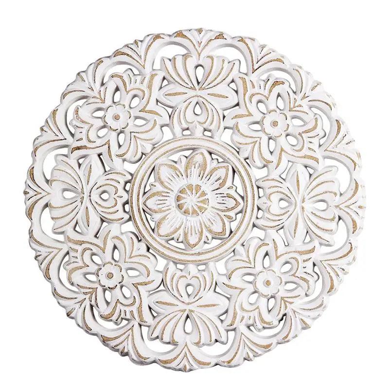 Mandala Houten Kunstpaneel