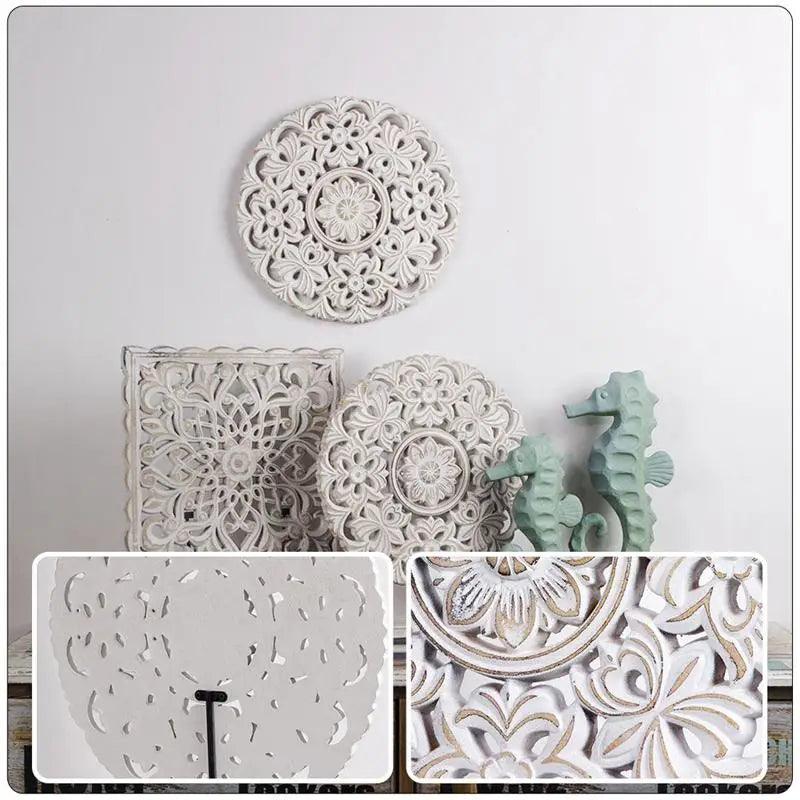 Mandala Houten Kunstpaneel