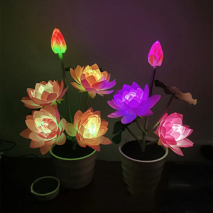 Zonne-energie Lotus Bloem Tuinlamp
