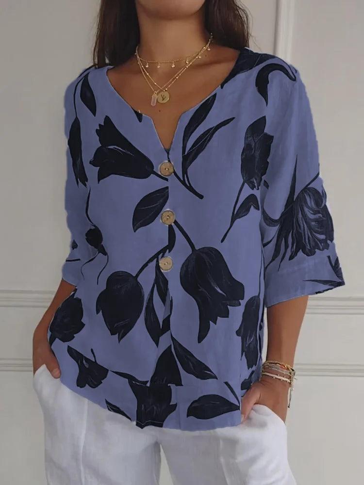 V-hals shirt voor dames