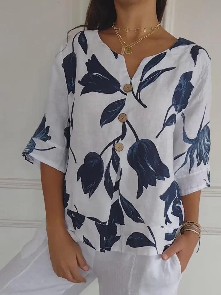 V-hals shirt voor dames