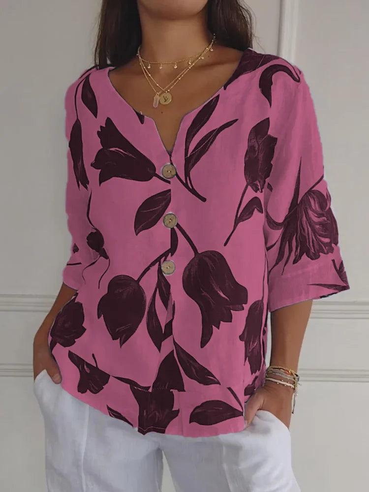 V-hals shirt voor dames