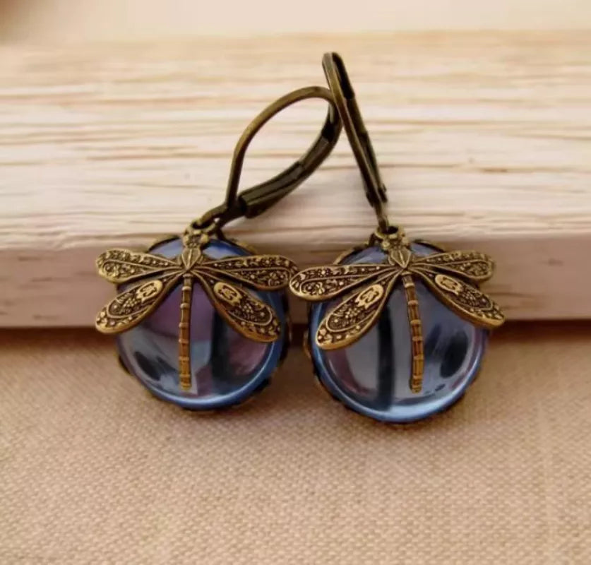 Boucles d'oreilles Libelle Maansteen – Vintage forme goutte