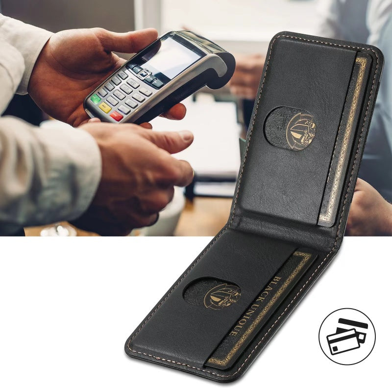 Leather case for iPhone with card slot: Magsafe, wireless charging (compatible with Magsafe)