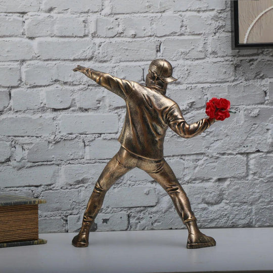 Flower Bomber Street Art Figurine