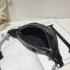 Women's Leather Waist Bag with Chain
