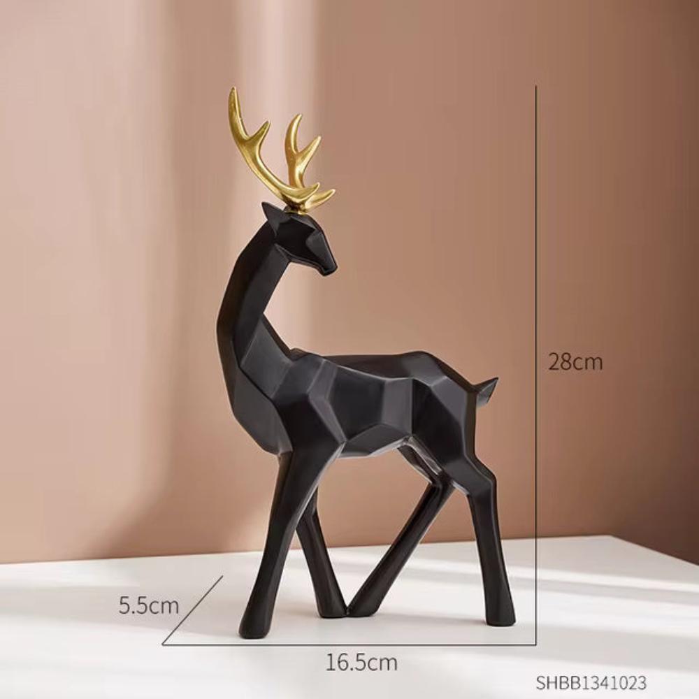 Modern Geometric Deer Sculptures