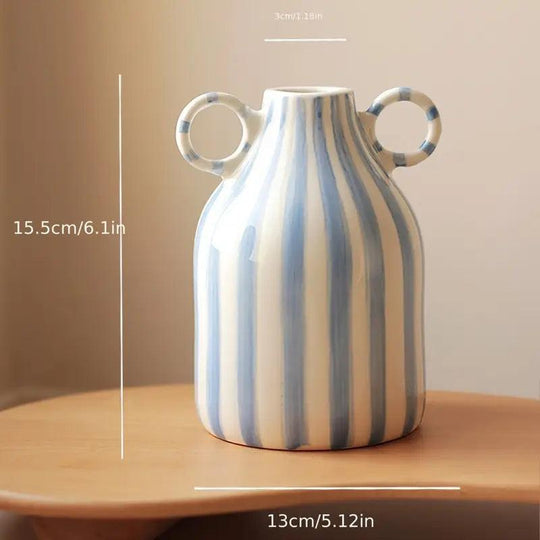 Ceramic Bud Vase with Double Handle