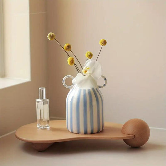 Ceramic Bud Vase with Double Handle