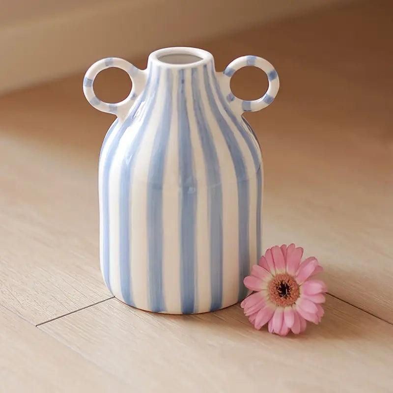 Ceramic Bud Vase with Double Handle