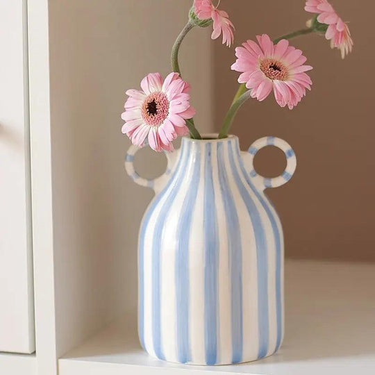 Ceramic Bud Vase with Double Handle