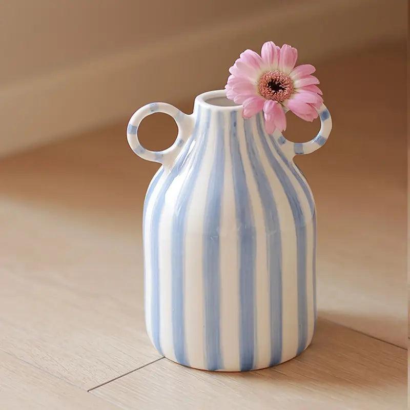 Ceramic Bud Vase with Double Handle