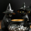 Drie Heksen Katten Theelicht Kaarshouder | Halloween