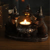 Drie Heksen Katten Theelicht Kaarshouder | Halloween