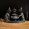 Drie Heksen Katten Theelicht Kaarshouder | Halloween