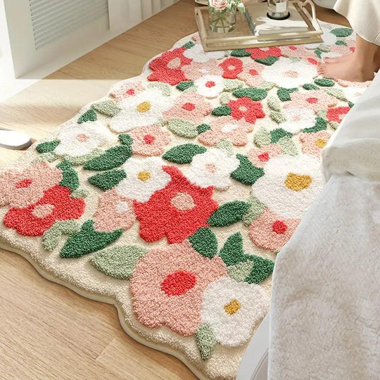 Moderno tappeto da pavimento in fiori di lusso e comfort