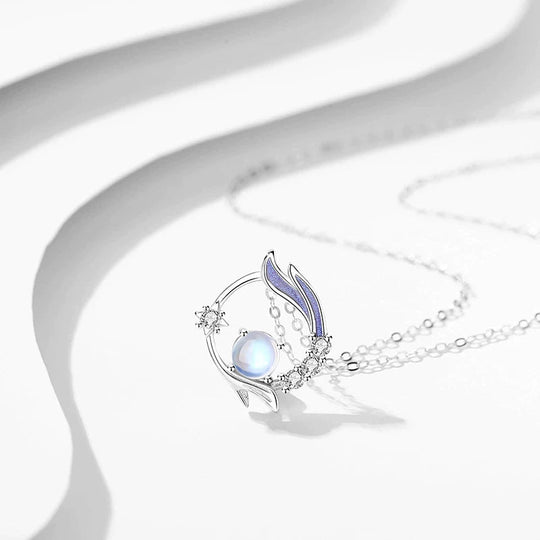 Collana in argento con pietra di luna