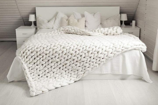 Cozy knitted blanket