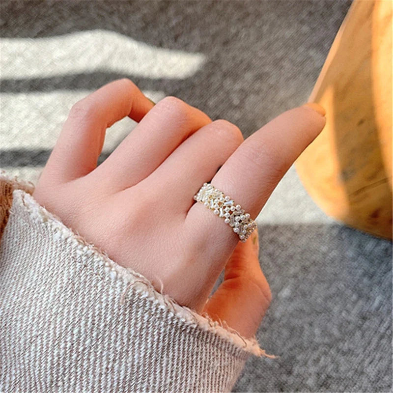 Anello Regolabile con Bella Perla