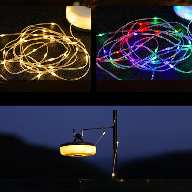 Éclairage à cordes étanche, portable et rangeable