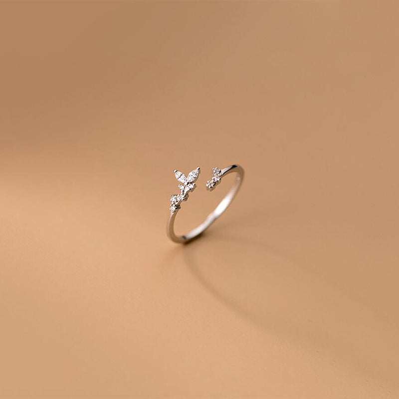 Piccolo anello d'argento con zirconi