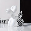 Schattige Geblokte Ballonhond Figurine