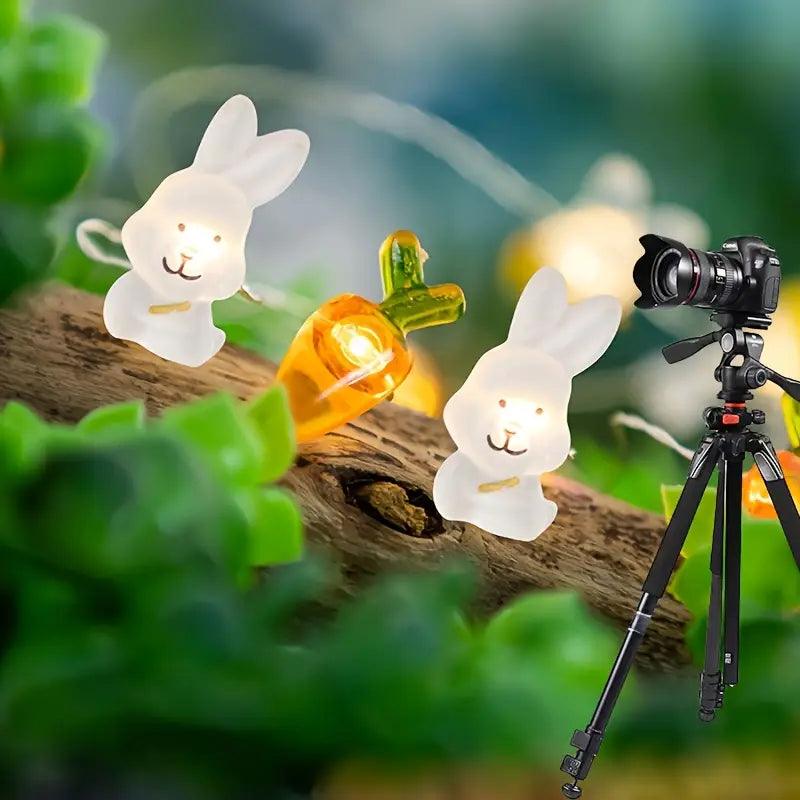 Schattige LED Paashaas & Wortel Slingerlichten