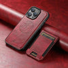 Leren etui voor Iphone met kaartsleuf: Magsafe, draadloos opladen (compatibel met Magsafe)