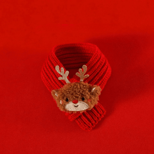Cappello con polsino di Babbo Natale per animali domestici – Costume caldo lavorato a maglia per gatti e cani – Design cartone animato renna pupazzo di neve