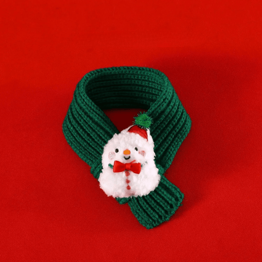 Cappello con polsino di Babbo Natale per animali domestici – Costume caldo lavorato a maglia per gatti e cani – Design cartone animato renna pupazzo di neve